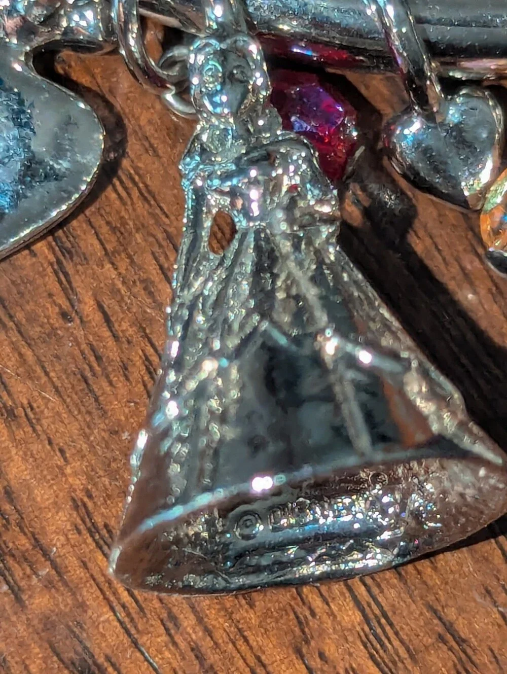 Vintage Disney Store Princess Multi-Charm Ring Keychain Bag Clip Y2K